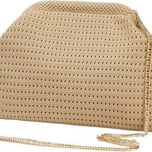Summer Beach Woven Clutch Purses for Women 2025 Cloud Dumpling Pouch Purse Cross